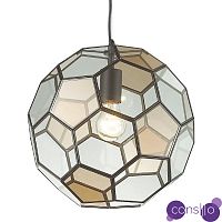 Подвесной светильник Glass & Metal Cage Pendant Globe Multi