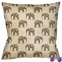 Декоративная подушка с узором из слонов Home Safari