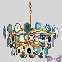 Люстра Agate Burst Chandelier 3 Round blue