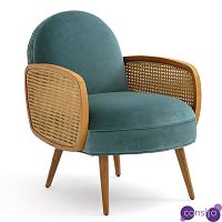 Кресло Morten Wicker Turquoise Armchair