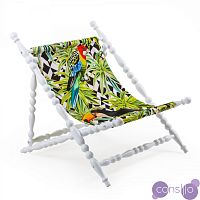 Стул Seletti Heritage Foldable Deckchair Parrots white