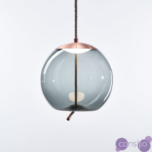 Подвесной светильник KNOT Small Gray glass Copper