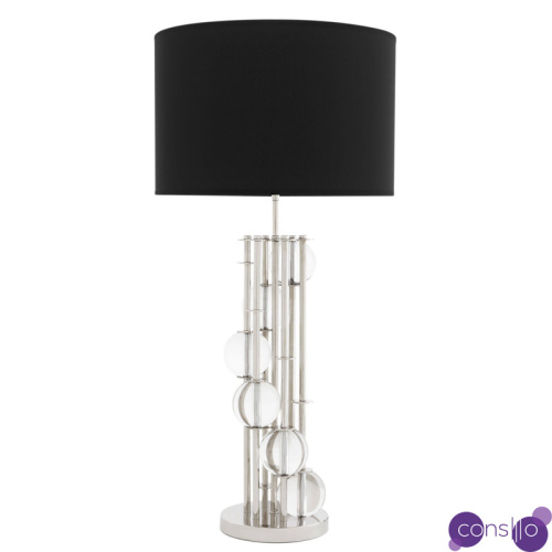 Настольная лампа Eichholtz Table Lamp Lorenzo Nickel & black