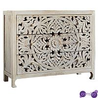 Комод Indian Antique White Furniture Chest of Drawers Kailash белый
