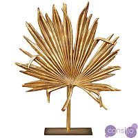 Золотой лист пальмы аксессуар на подставке