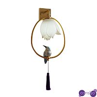 Бра White Flower and bird Sconce