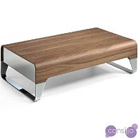 Журнальный столик дизайнерский орех с зеркальными торцами 120 см 108A от Angel Cerda