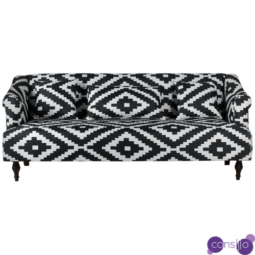 Диван KELIM Ornament black and white sofa