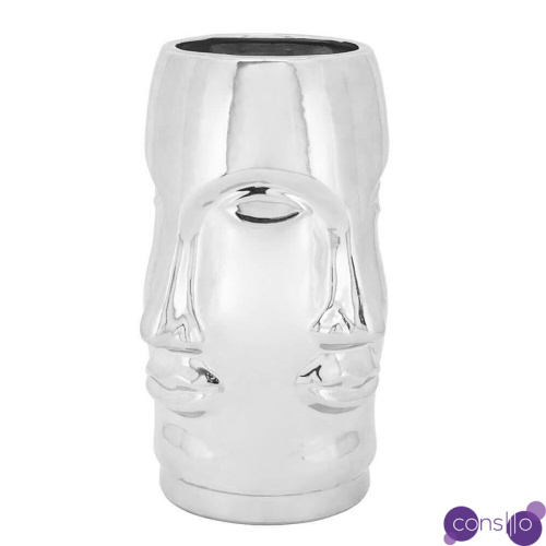 Ваза VASE MING FACE Silver