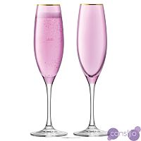 Набор из 2 бокалов-флейт для шампанского 225 мл розовый Sorbet