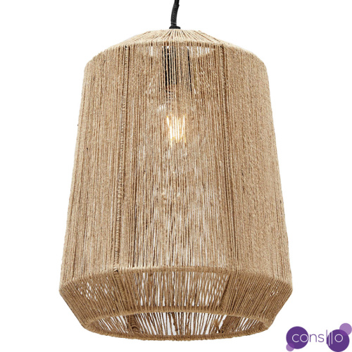 Подвесная люстра с плетеным плафоном Uma Wicker Chandelier