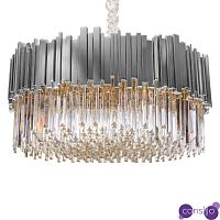 Круглая многоярусная люстра Luxxu Modern Cascade Chandelier Silver Metal Glass 100