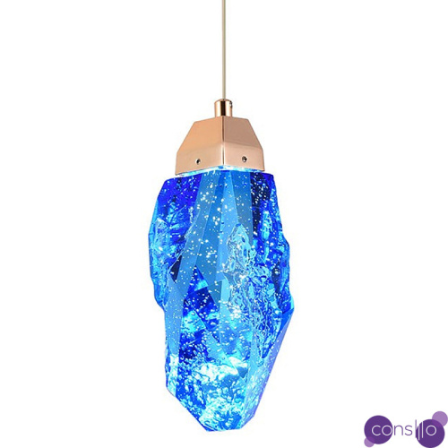 Подвесной светильник Soar Hanging Lamp Brass Blue Синий