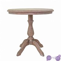 Кофейный столик круглый состаренный с фигурной ножкой 71 см Regen