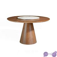 Обеденный стол круглый деревянный с мраморным Lazy Susan 135 см BRT1702-2 от Angel Cerda