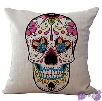 Декоративная подушка Painted Skull