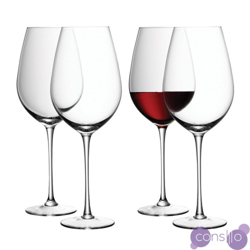 Набор из 4 бокалов для красного вина 850 мл Wine