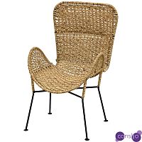 Плетеный стул на металлических ножках Tong Wicker Chair