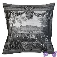 Подушка декоративная с принтом черно-белая «Сен-Жермен»