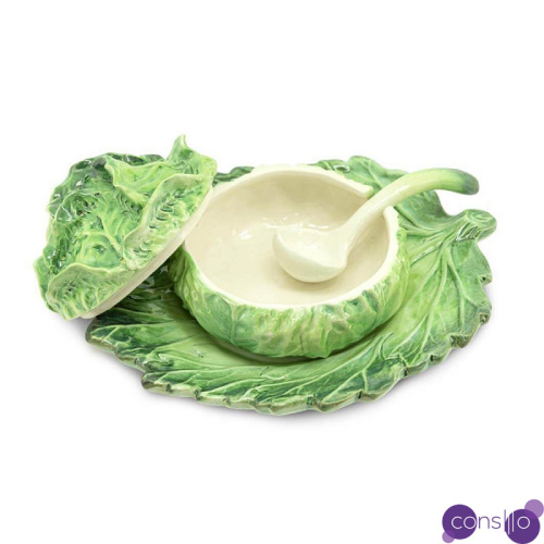 Супница SOUP BOWL CABBAGE SMALL W/PLATE D13