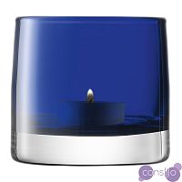 Подсвечник стеклянный синий для чайной свечи Light colour, 8,5 см