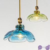 Дизайнерский подвесной светильник из цветного стекла в виде цветка FLEUR C