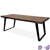Обеденный стол деревянный с черными ножками 200 см Дживан Sigar black