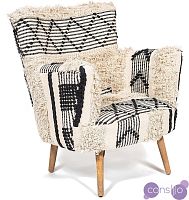 Кресло KELIM Pattern black and white Chair