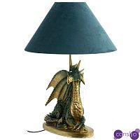 Настольная лампа с абажуром Дракон Green Dragon Синий абажур