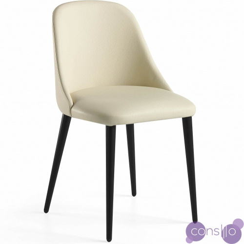 Мягкий стул кожаный кремовый CPMK125-CREMA от Angel Cerda