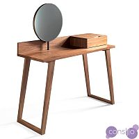 Туалетный столик с зеркалом и ящиком деревянный, охра Angel Cerda