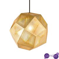 Подвесной дизайнерский светильник Etch by Tom Dixon (золотой)