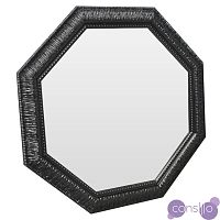 Зеркало восьмиугольное черное с резьбой Black Sparkle