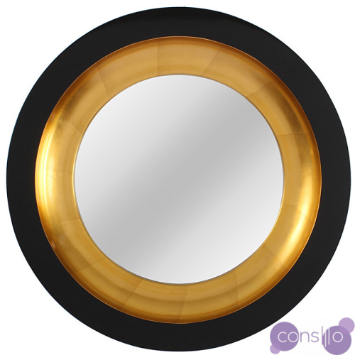 Зеркало Black and Gold Circle Mirror