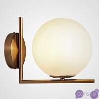 Настенный светильник в скандинавском стиле со стеклянным плафоном-шаром STEM WALL