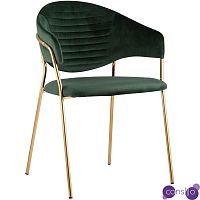 Стул Alexis Chair Пыльно-Зеленый цвет Золотые ножки