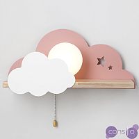 Бра с полкой Розовое Облако Wall Lamp Pink Cloud