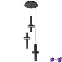 Каскадный светильник с 3-мя плафонами Flos Black Metal Acrylic Trio Hanging Lamp