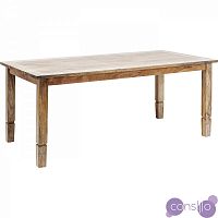 Обеденный стол деревянный с рисунком и фигурными ножками 140 см Desert Queen